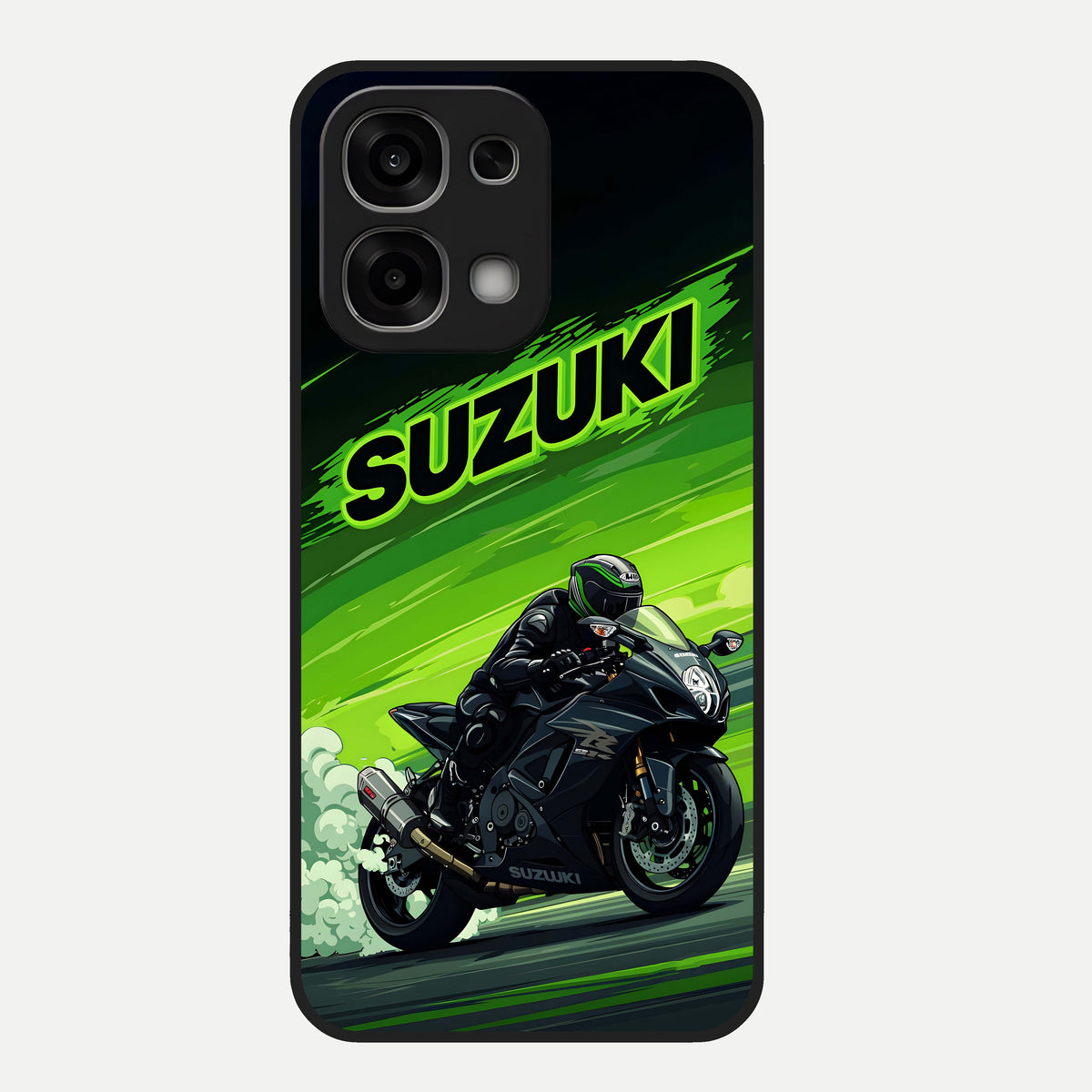  Suzuki Speed Beast Glass Case For Oppo F33 5G back cover – full design glossy printed glass finish
