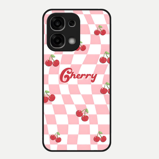  Sweet Cherry Vibes Glass Case For Oppo F33 5G back cover – full design glossy printed glass finish