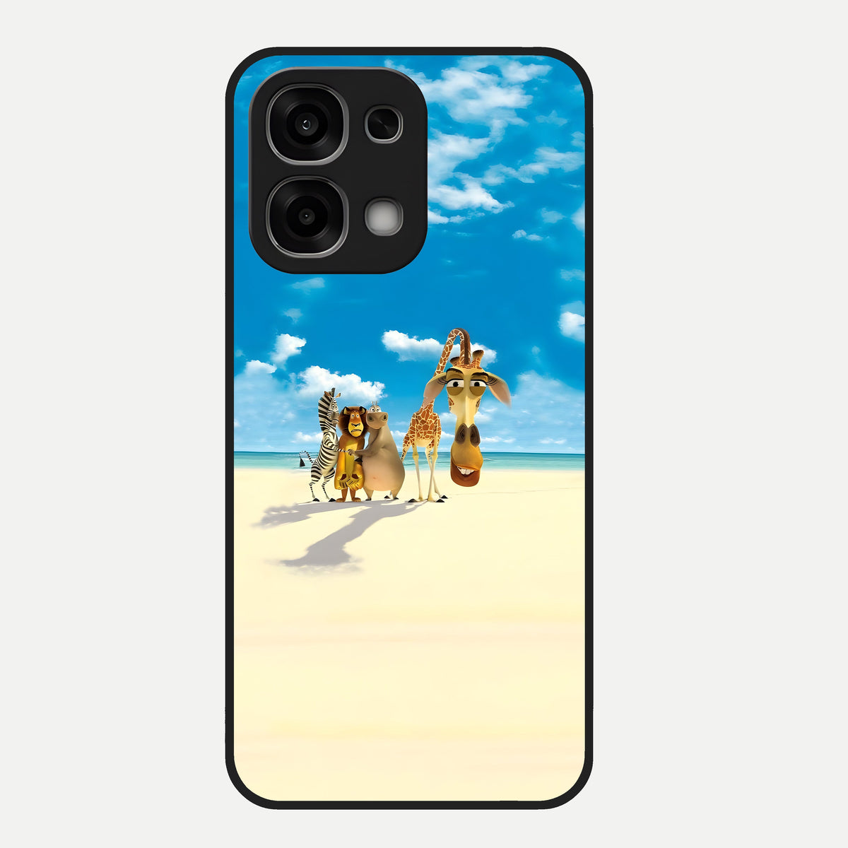  Tropical Fun Squad Glass Case For Oppo F33 5G back cover – full design glossy printed glass finish