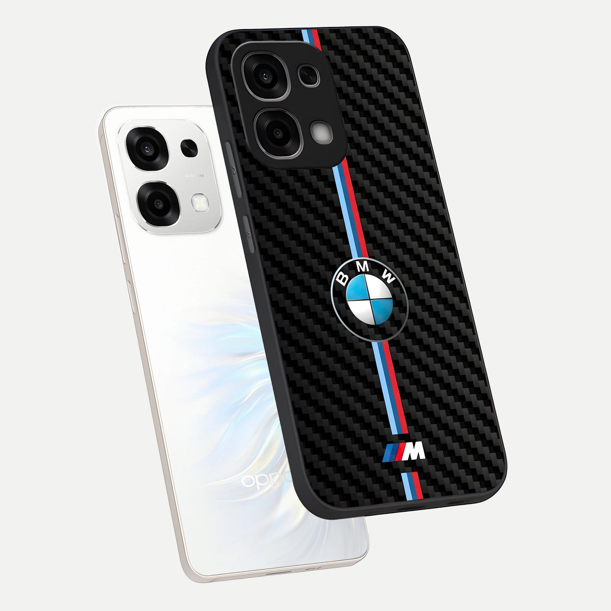 BMW Pattern phone case For Oppo F33 5G showing premium glass back cover with detailed artwork