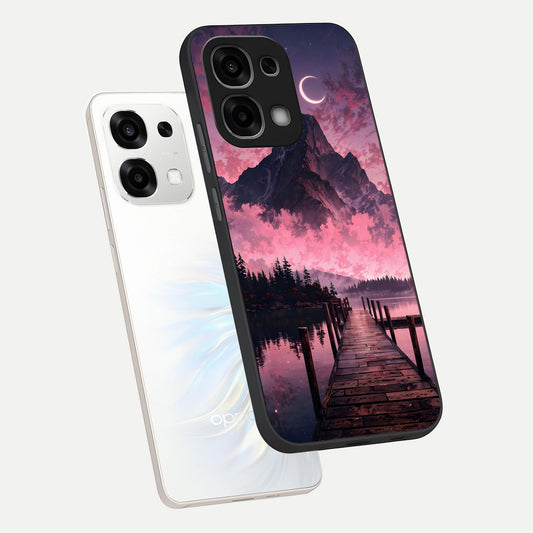  Beautiful Mountain View phone case For Oppo F33 5G showing premium glass back cover with detailed artwork