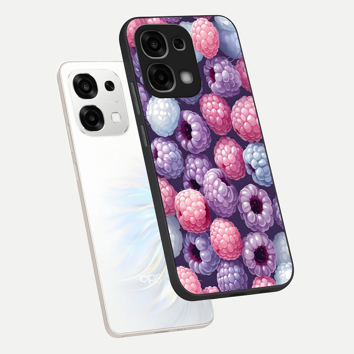  Berry Candy Pop phone case For Oppo F33 5G showing premium glass back cover with detailed artwork