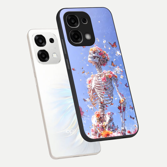  Bloom Beyond Bones phone case For Oppo F33 5G showing premium glass back cover with detailed artwork