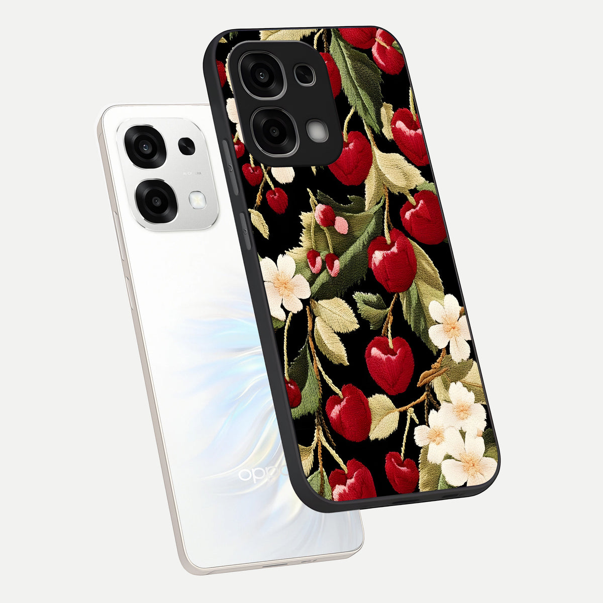  Blooming Spendor Bird phone case For Oppo F33 5G showing premium glass back cover with detailed artwork