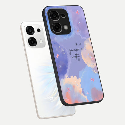  Celestial Cloud Magic phone case For Oppo F33 5G showing premium glass back cover with detailed artwork