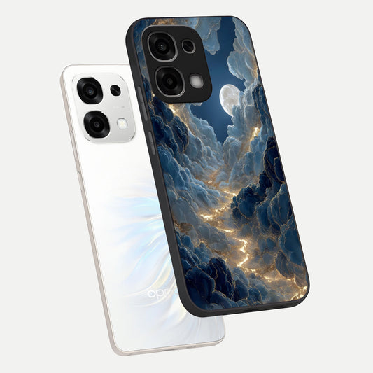  Celestial Cloud Road phone case For Oppo F33 5G showing premium glass back cover with detailed artwork