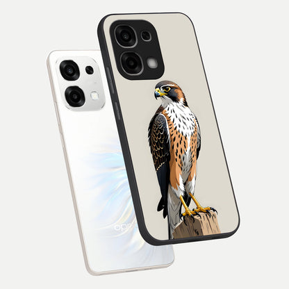  Clever Eagle phone case For Oppo F33 5G showing premium glass back cover with detailed artwork