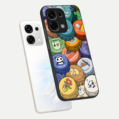  Coins Patterns phone case For Oppo F33 5G showing premium glass back cover with detailed artwork