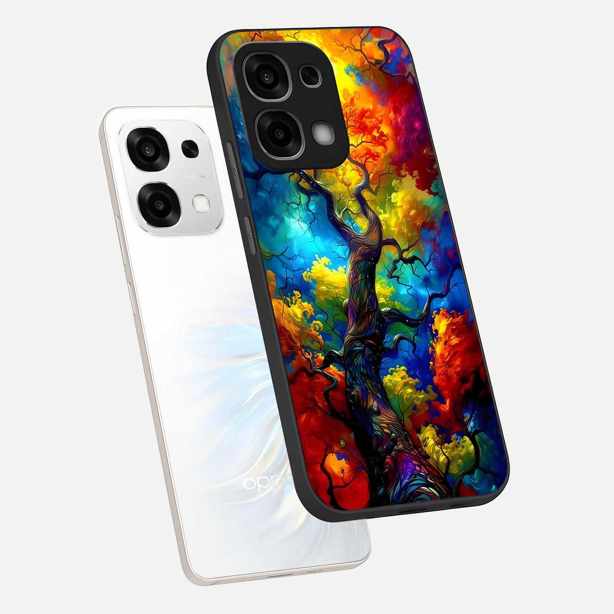  Colorful Soda Bottles phone case For Oppo F33 5G showing premium glass back cover with detailed artwork