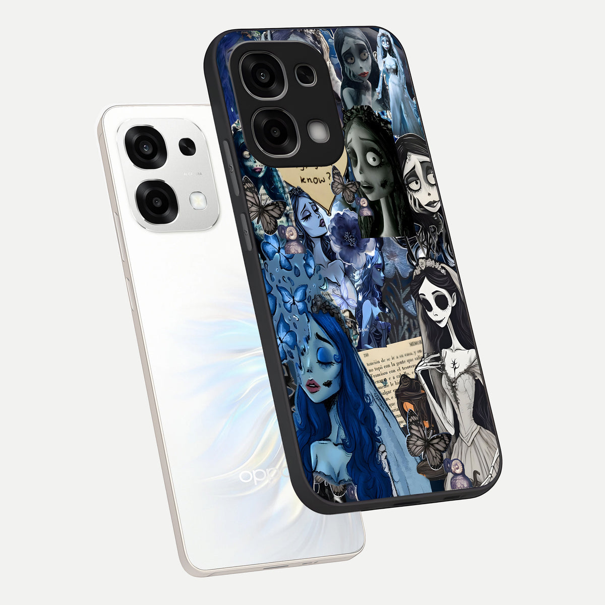  Corpse Bride Posters phone case For Oppo F33 5G showing premium glass back cover with detailed artwork