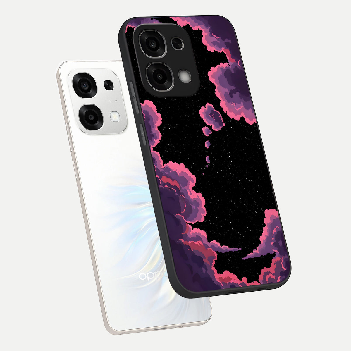  Cosmic Cloud Journey phone case For Oppo F33 5G showing premium glass back cover with detailed artwork