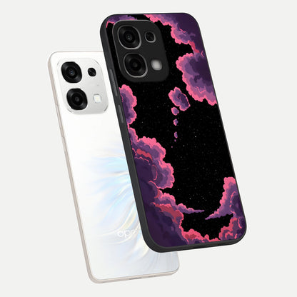  Cosmic Cloud Journey phone case For Oppo F33 5G showing premium glass back cover with detailed artwork