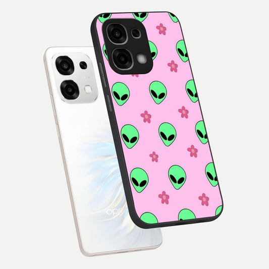  Cosmic Cute Crush phone case For Oppo F33 5G showing premium glass back cover with detailed artwork