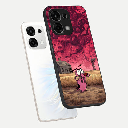  Courage Under Sky phone case For Oppo F33 5G showing premium glass back cover with detailed artwork