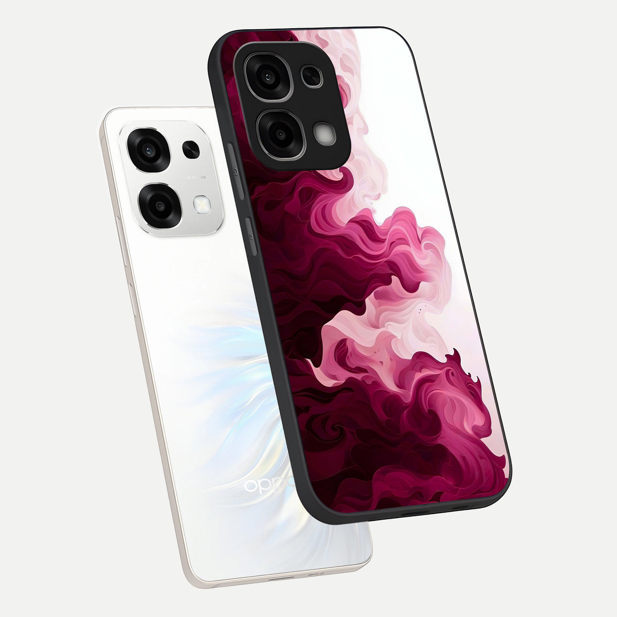  Crimson Wave Flow phone case For Oppo F33 5G showing premium glass back cover with detailed artwork