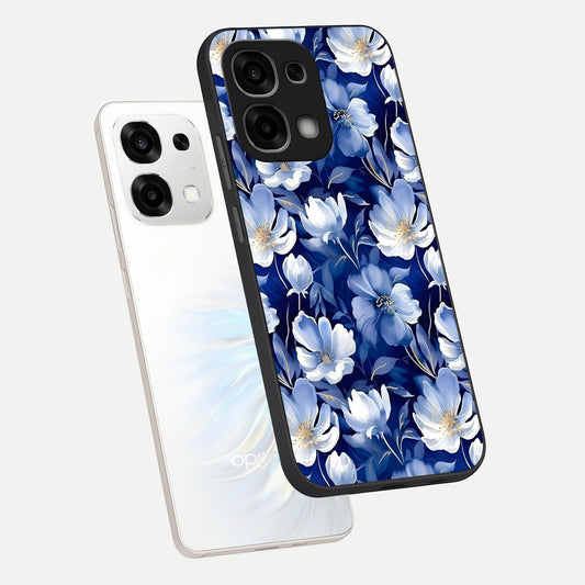  Cute Floral Patterns phone case For Oppo F33 5G showing premium glass back cover with detailed artwork