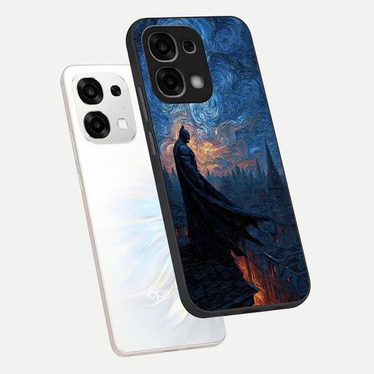  Dark Knight Dusk phone case For Oppo F33 5G showing premium glass back cover with detailed artwork