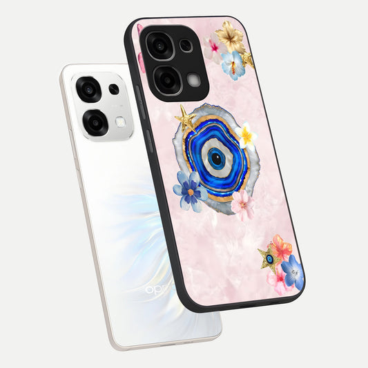  Divine Aura Bloom phone case For Oppo F33 5G showing premium glass back cover with detailed artwork