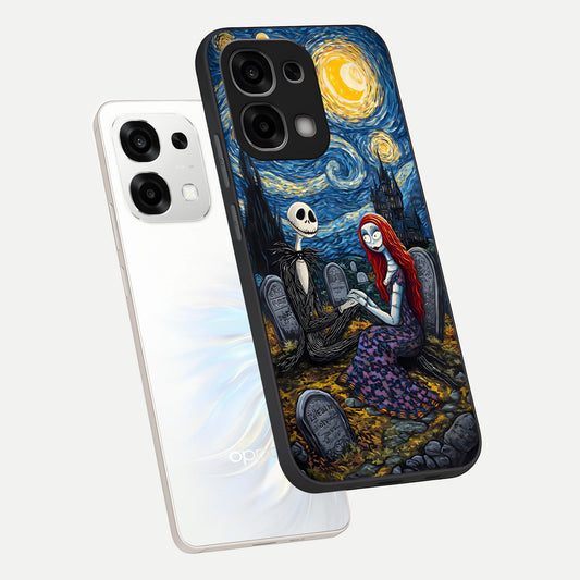  Eternal Night Love phone case For Oppo F33 5G showing premium glass back cover with detailed artwork