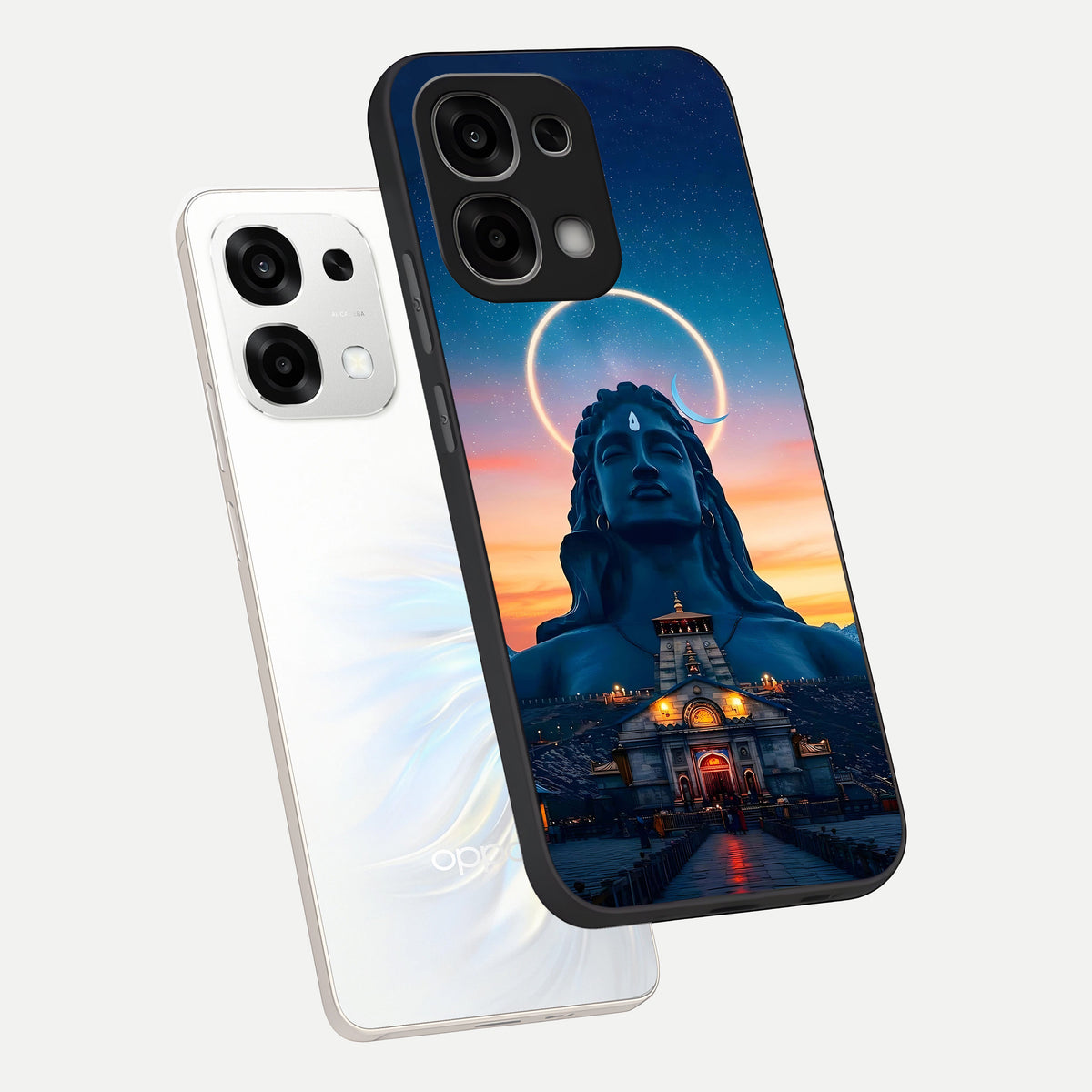  Eternal Shiva Aura phone case For Oppo F33 5G showing premium glass back cover with detailed artwork