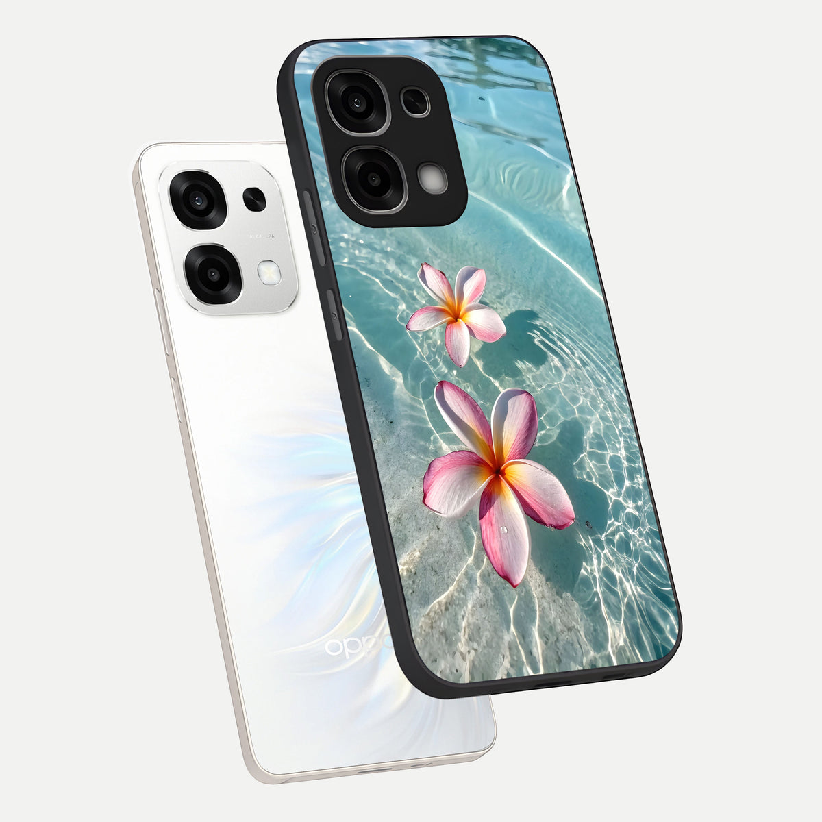  Floating Bloom Bliss phone case For Oppo F33 5G showing premium glass back cover with detailed artwork