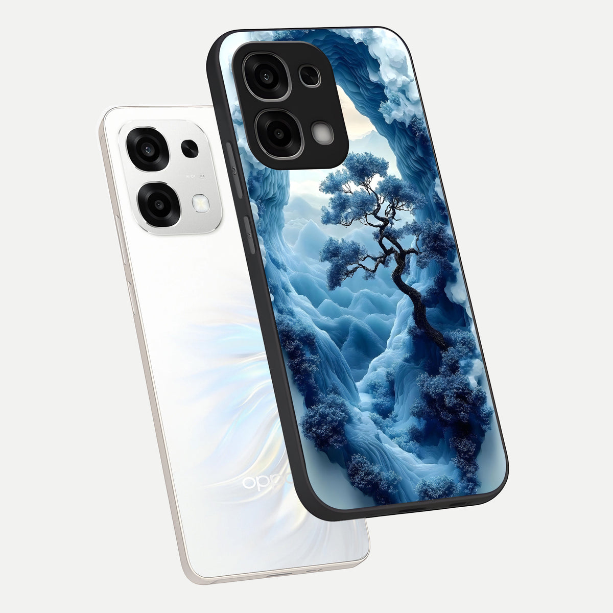  Frozen Serenity Gate phone case For Oppo F33 5G showing premium glass back cover with detailed artwork