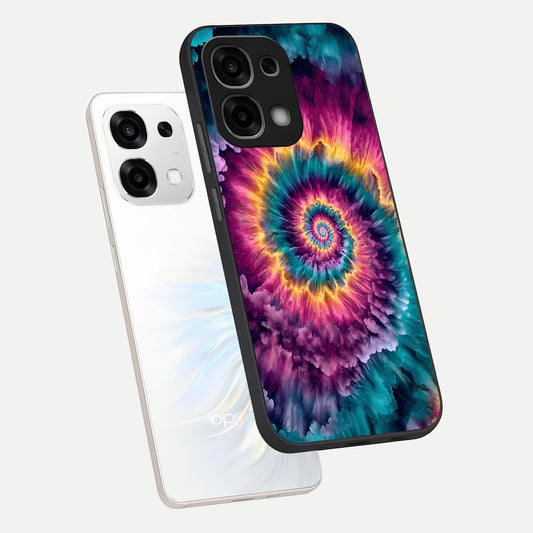  Galactic Spiral Burst phone case For Oppo F33 5G showing premium glass back cover with detailed artwork