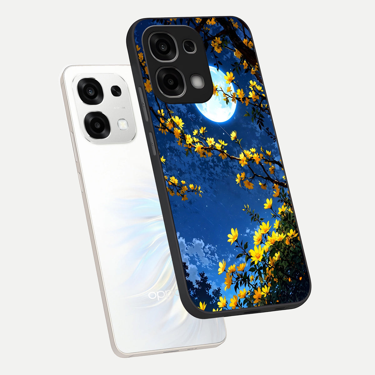  Golden Night Glow phone case For Oppo F33 5G showing premium glass back cover with detailed artwork