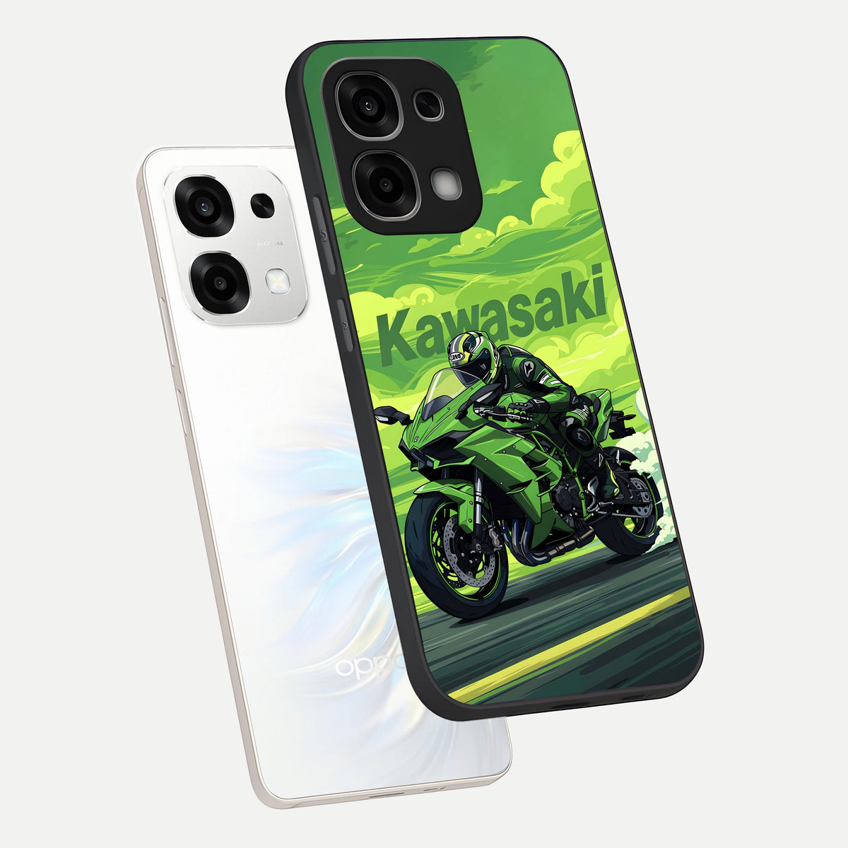  Greenery Sky phone case For Oppo F33 5G showing premium glass back cover with detailed artwork