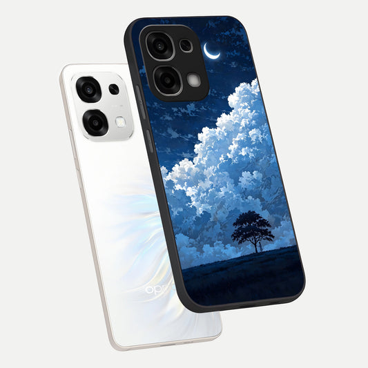  Midnight Sky Serenity phone case For Oppo F33 5G showing premium glass back cover with detailed artwork