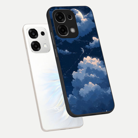  Moon Dream Haze phone case For Oppo F33 5G showing premium glass back cover with detailed artwork