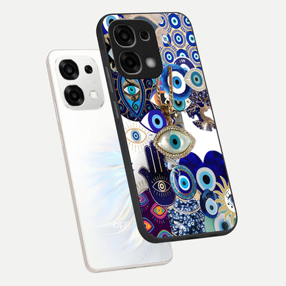  Mystic Charm Eye phone case For Oppo F33 5G showing premium glass back cover with detailed artwork