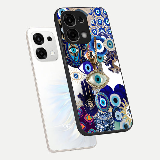  Mystic Charm Eye phone case For Oppo F33 5G showing premium glass back cover with detailed artwork