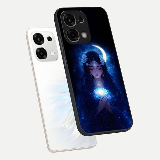  Mystic Moon Queen phone case For Oppo F33 5G showing premium glass back cover with detailed artwork