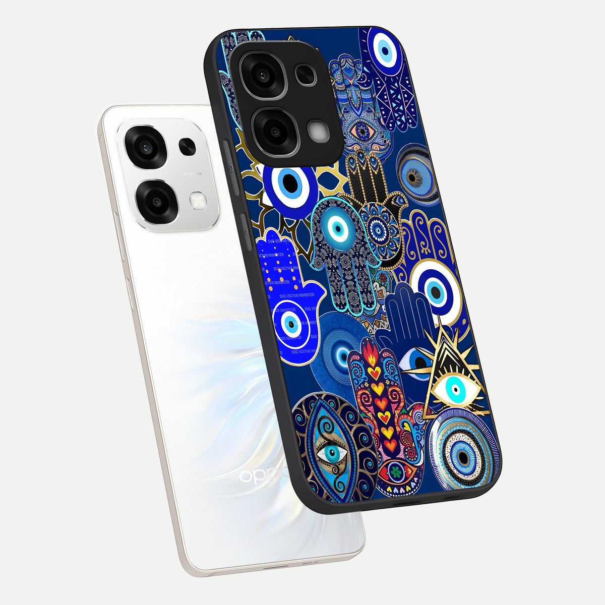  Mystic Palm Guard phone case For Oppo F33 5G showing premium glass back cover with detailed artwork