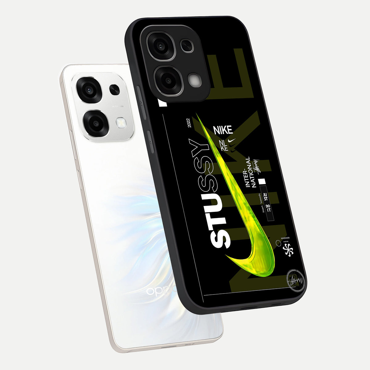  Neon Street Edition phone case For Oppo F33 5G showing premium glass back cover with detailed artwork