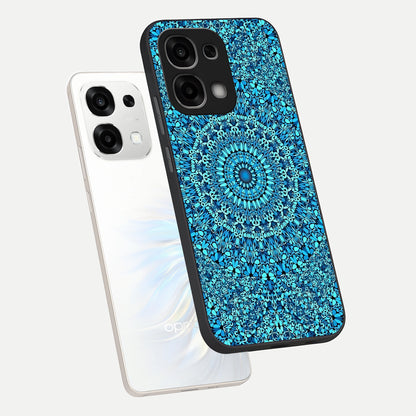  Ocean Bloom Mandala phone case For Oppo F33 5G showing premium glass back cover with detailed artwork