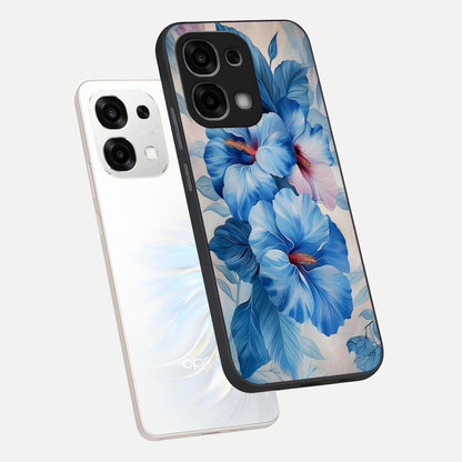  Ocean Hibiscus Grace phone case For Oppo F33 5G showing premium glass back cover with detailed artwork