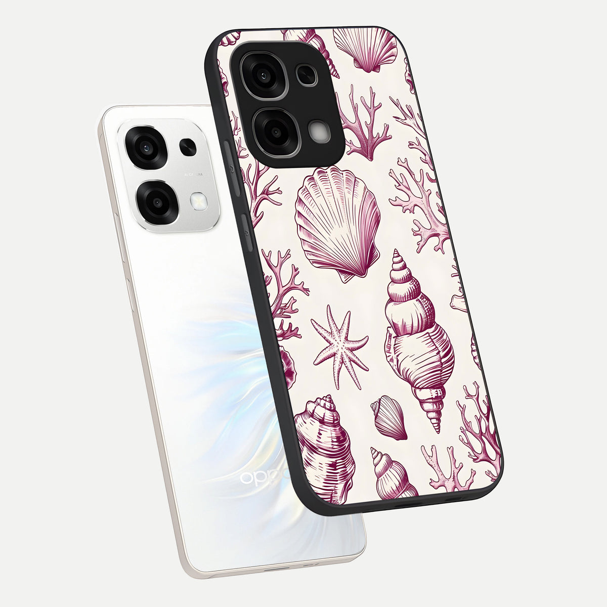  Pink Power Sparks phone case For Oppo F33 5G showing premium glass back cover with detailed artwork