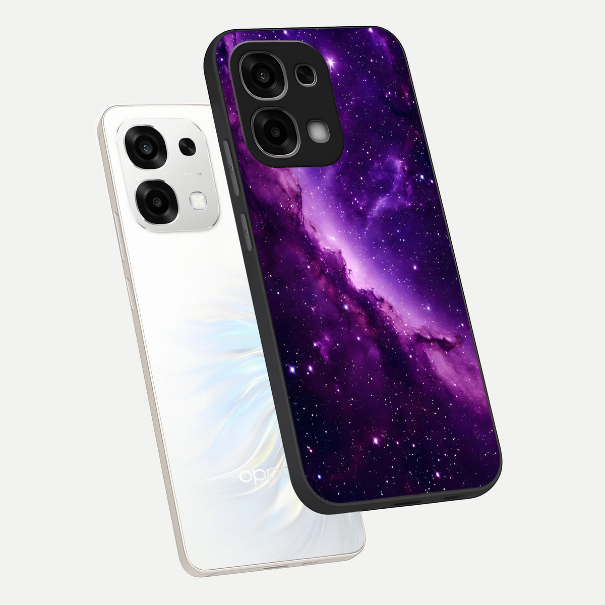  Purple Shade Sky phone case For Oppo F33 5G showing premium glass back cover with detailed artwork