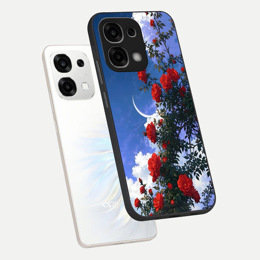  Rose Drift Flowers phone case For Oppo F33 5G showing premium glass back cover with detailed artwork
