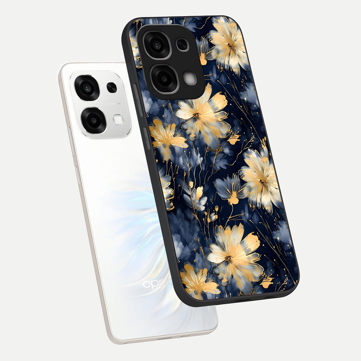  Royal Petal Dream phone case For Oppo F33 5G showing premium glass back cover with detailed artwork