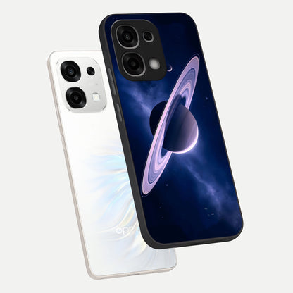  Saturn Ring Mystique phone case For Oppo F33 5G showing premium glass back cover with detailed artwork