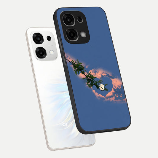  Sky Under Tree phone case For Oppo F33 5G showing premium glass back cover with detailed artwork