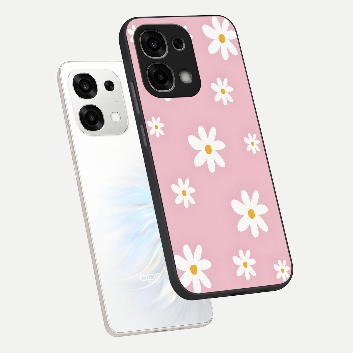  Soft Daisy Bliss phone case For Oppo F33 5G showing premium glass back cover with detailed artwork