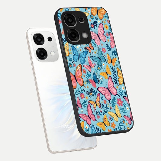  Spring Wing Garden phone case For Oppo F33 5G showing premium glass back cover with detailed artwork
