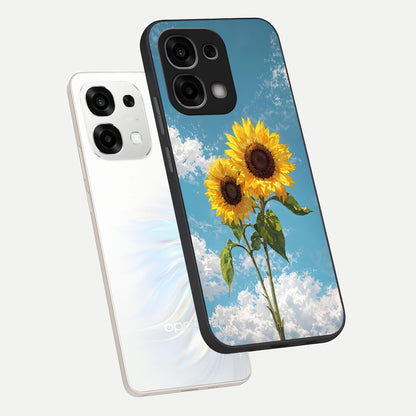  Sunlit Daisy Glow phone case For Oppo F33 5G showing premium glass back cover with detailed artwork