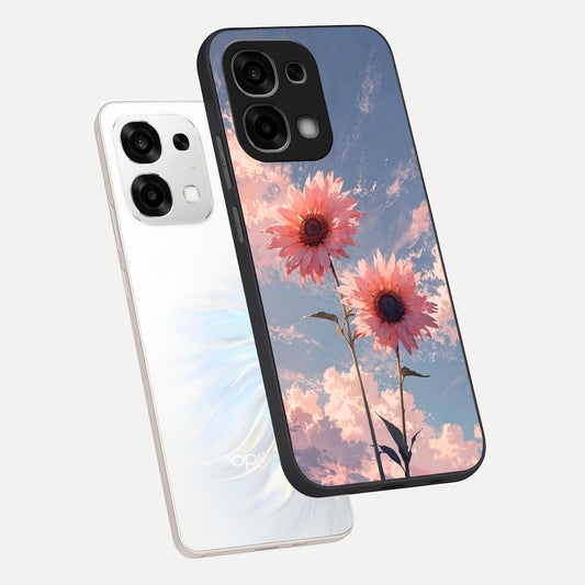  Sun Moon Balance phone case For Oppo F33 5G showing premium glass back cover with detailed artwork