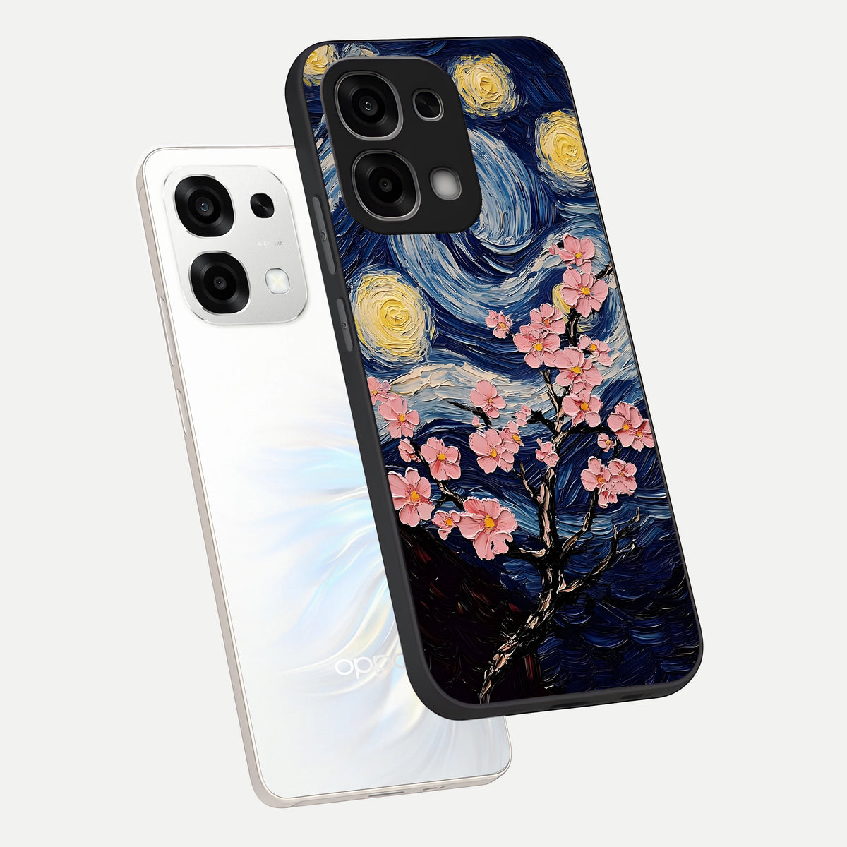  Van Gogh Scenery phone case For Oppo F33 5G showing premium glass back cover with detailed artwork