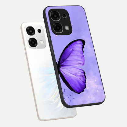  Violet Dream Wing phone case For Oppo F33 5G showing premium glass back cover with detailed artwork